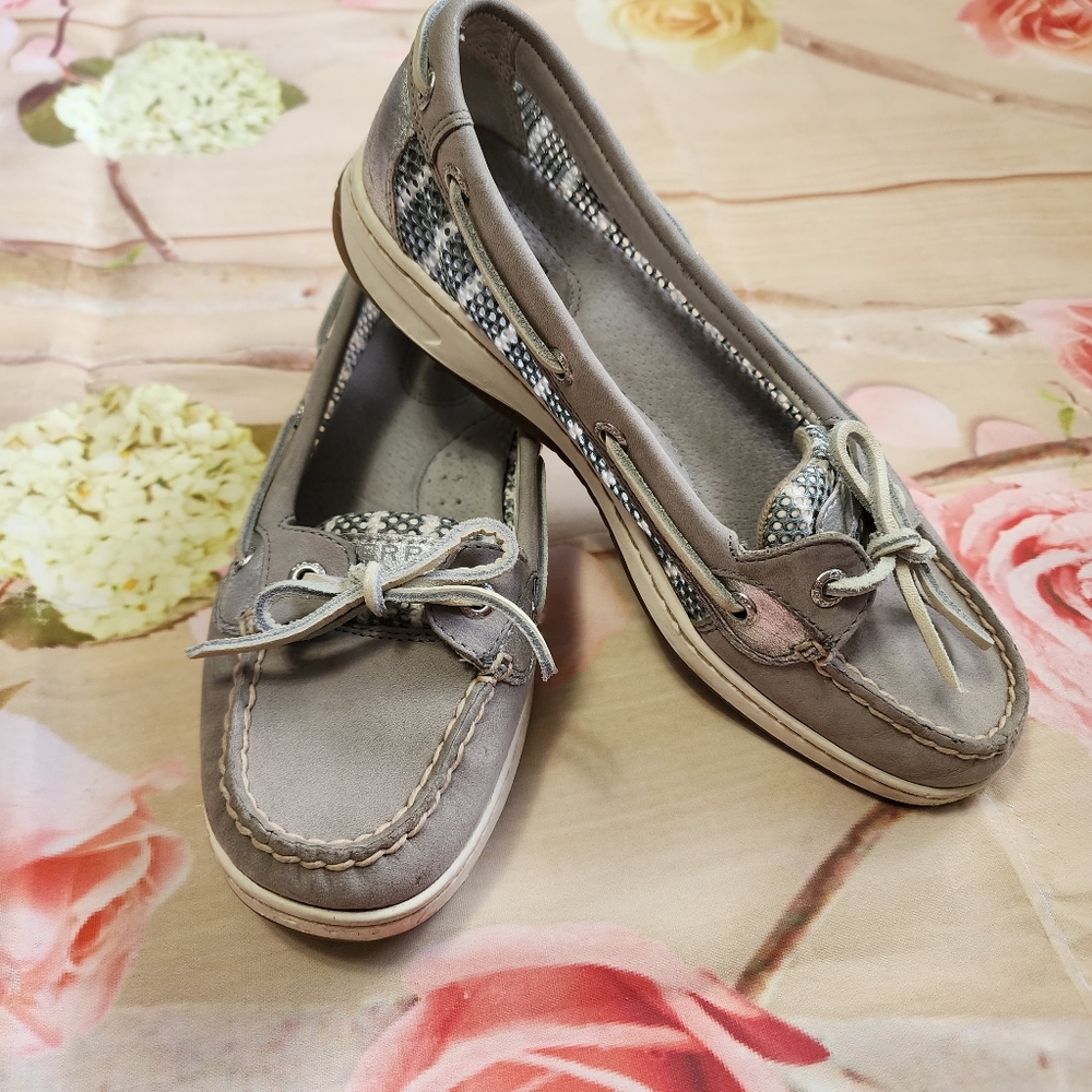 Sperry gray slip-ons